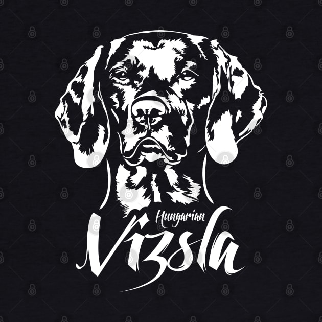 Hungarian Vizsla hunting dog portrait by wilsigns